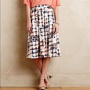 Anthropologie SAM & LAVI Orange and Navy Skirt